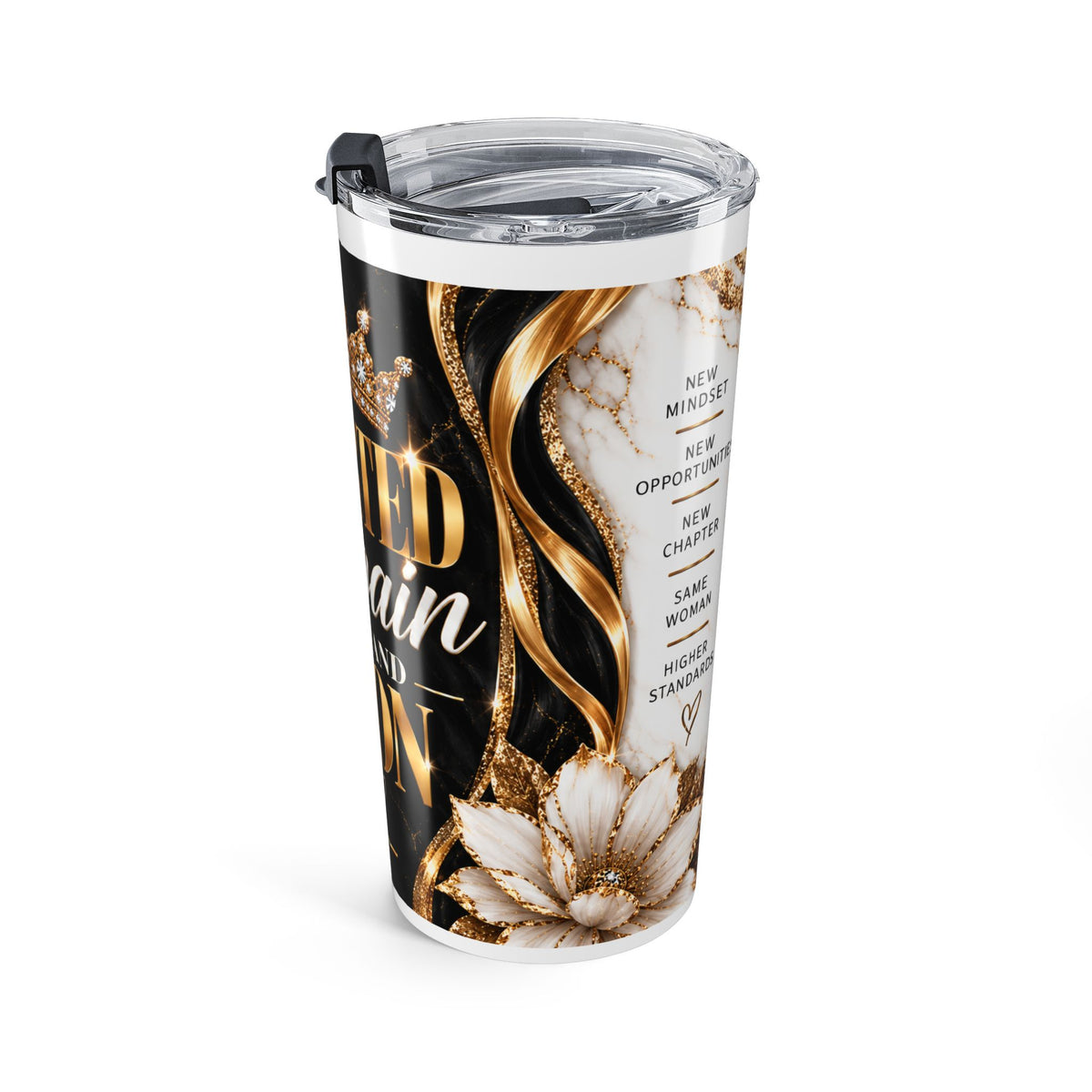 Motivational 20oz Tumbler – "Started Again and Won" Inspirational Travel Mug