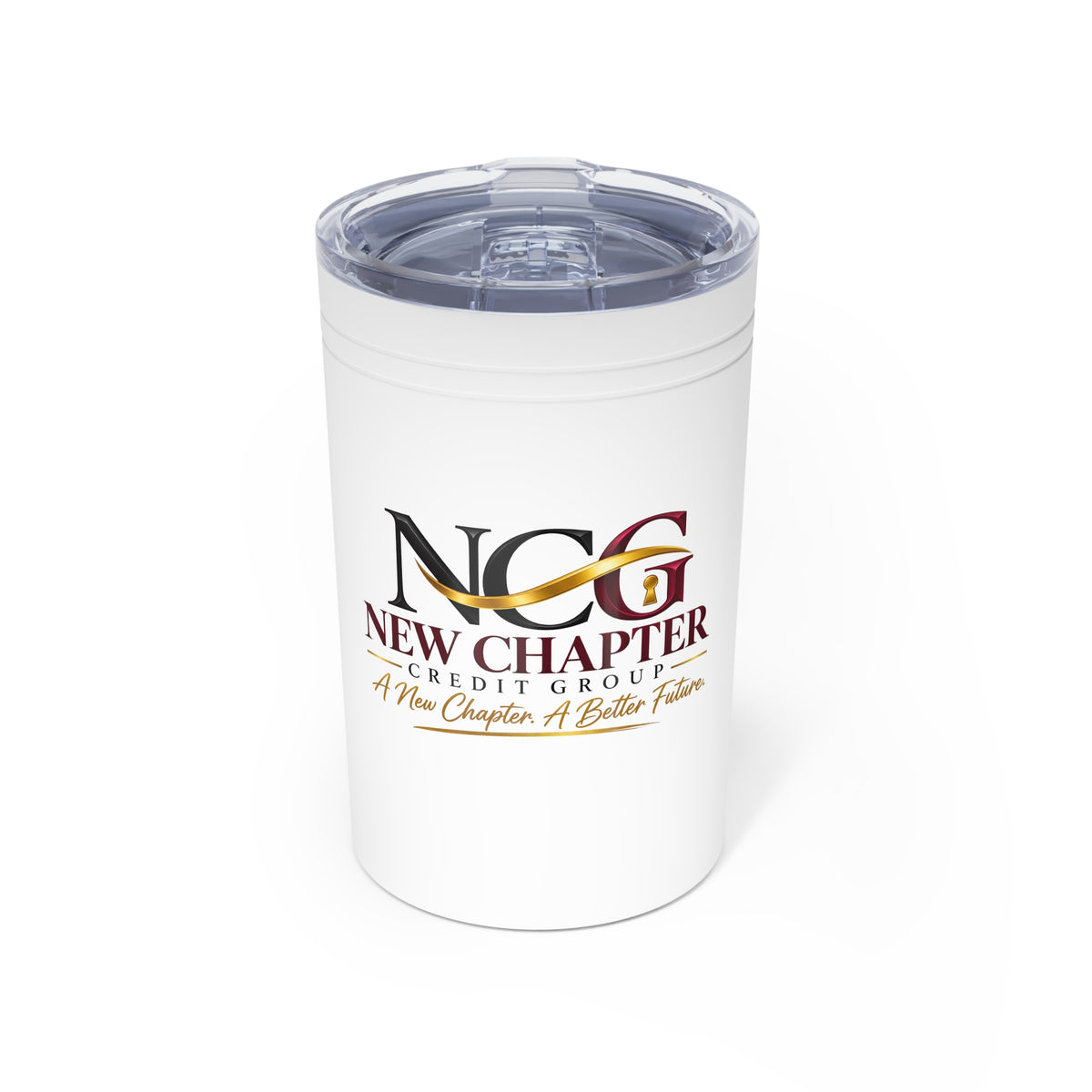 New Chapter Credit Group 11oz Vacuum Insulated Tumbler — NCG Logo Travel Cup