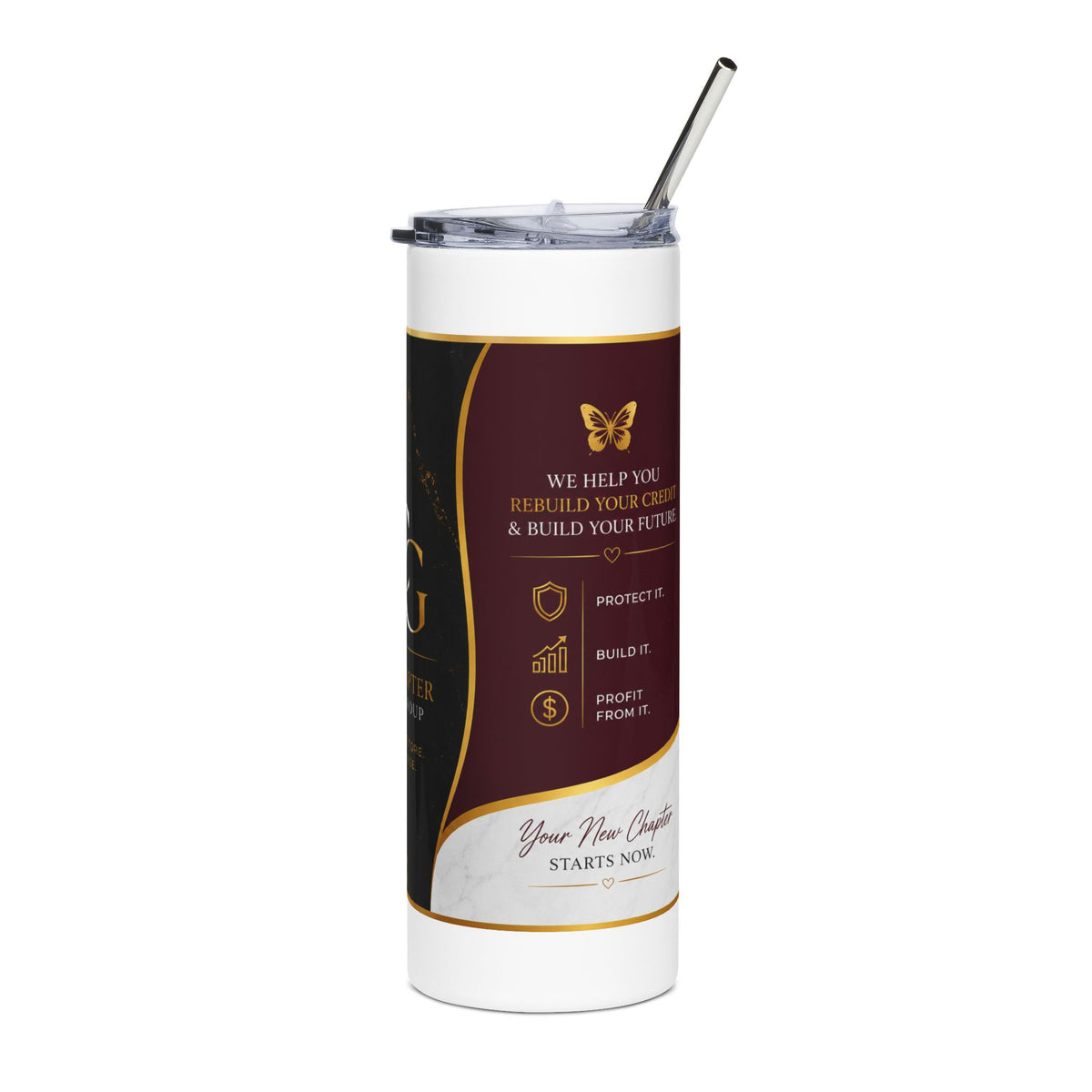 20oz Stainless Tumbler – 'Starting Over Looks Good On Me' Inspirational Travel Mug