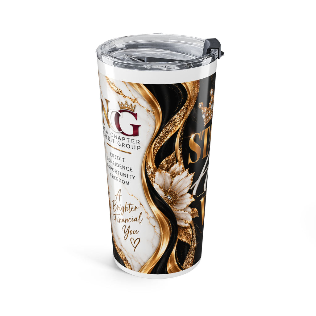 Motivational 20oz Tumbler – "Started Again and Won" Inspirational Travel Mug