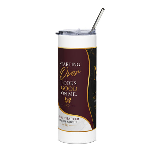 20oz Stainless Tumbler – 'Starting Over Looks Good On Me' Inspirational Travel Mug