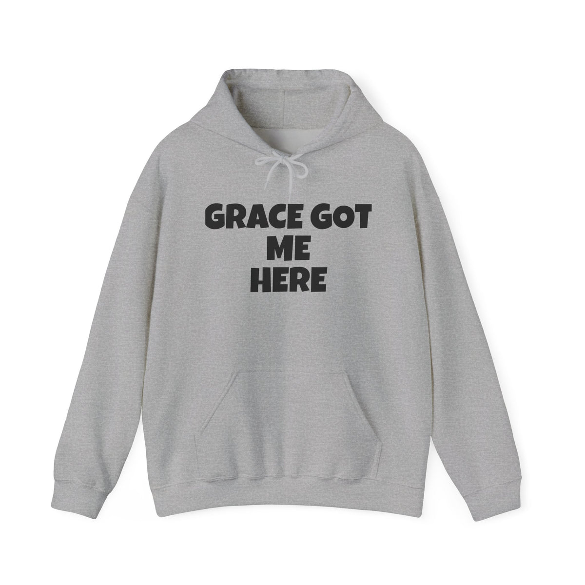 Grace Got Me Here Hoodie — Inspirational Christian Hooded Sweatshirt
