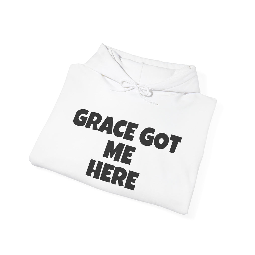Grace Got Me Here Hoodie — Inspirational Christian Hooded Sweatshirt