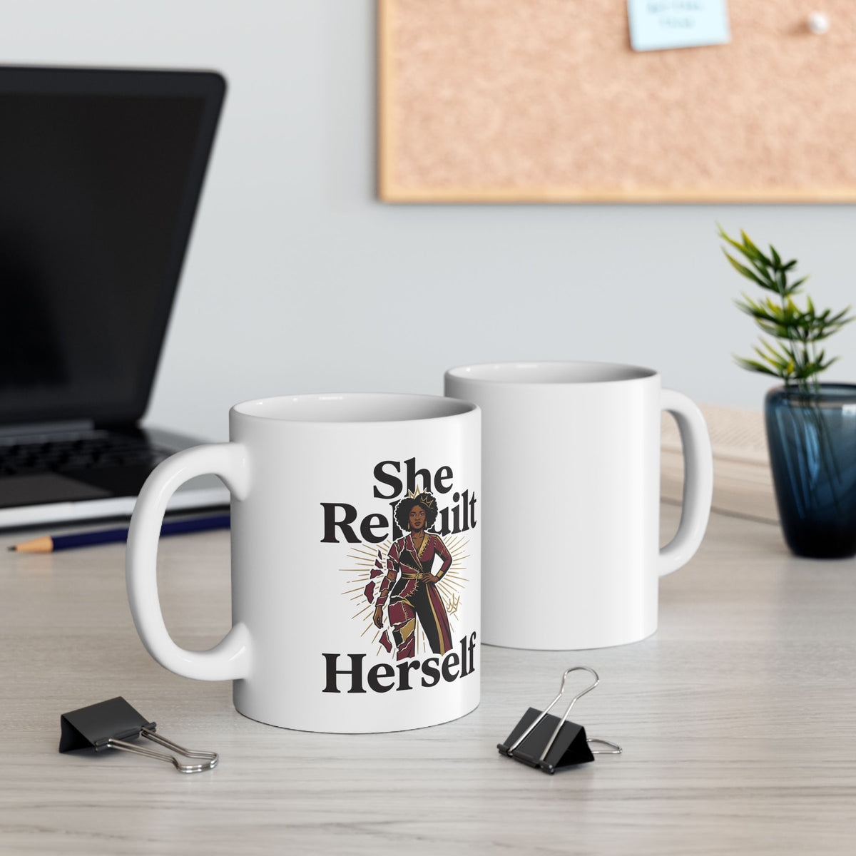 Ceramic Mug - Sunflower ‘She Rested, Her Heart Kept Going’ Inspirational Coffee Mug (11oz, 15oz)