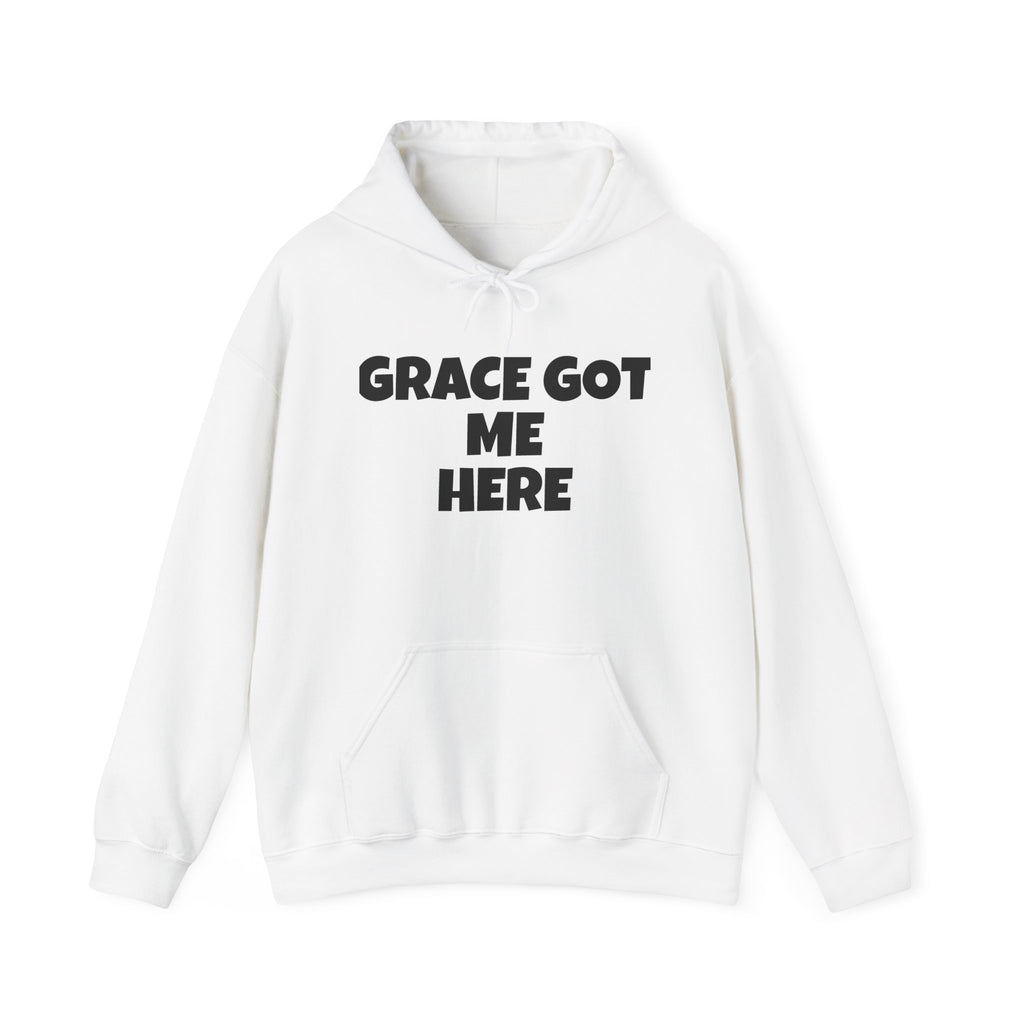 Grace Got Me Here Hoodie — Inspirational Christian Hooded Sweatshirt