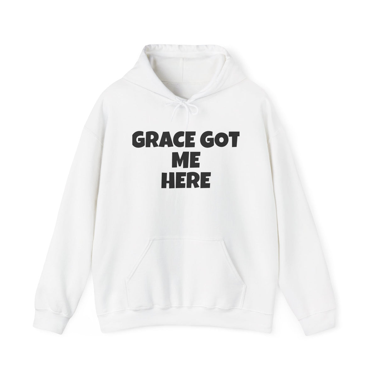 Grace Got Me Here Hoodie — Inspirational Christian Hooded Sweatshirt