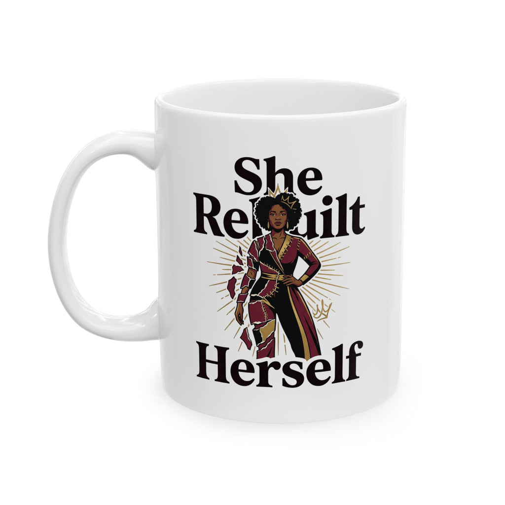 Ceramic Mug - Sunflower ‘She Rested, Her Heart Kept Going’ Inspirational Coffee Mug (11oz, 15oz)