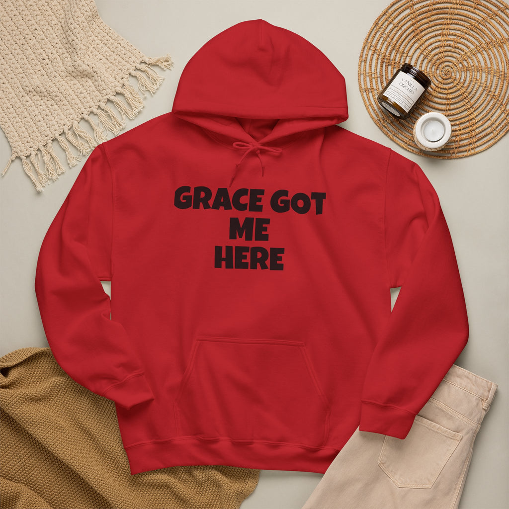 Grace Got Me Here Hoodie — Inspirational Christian Hooded Sweatshirt