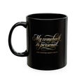 My comeback is personal Ceramic Mug | Motivational Quote, Black Gold Script