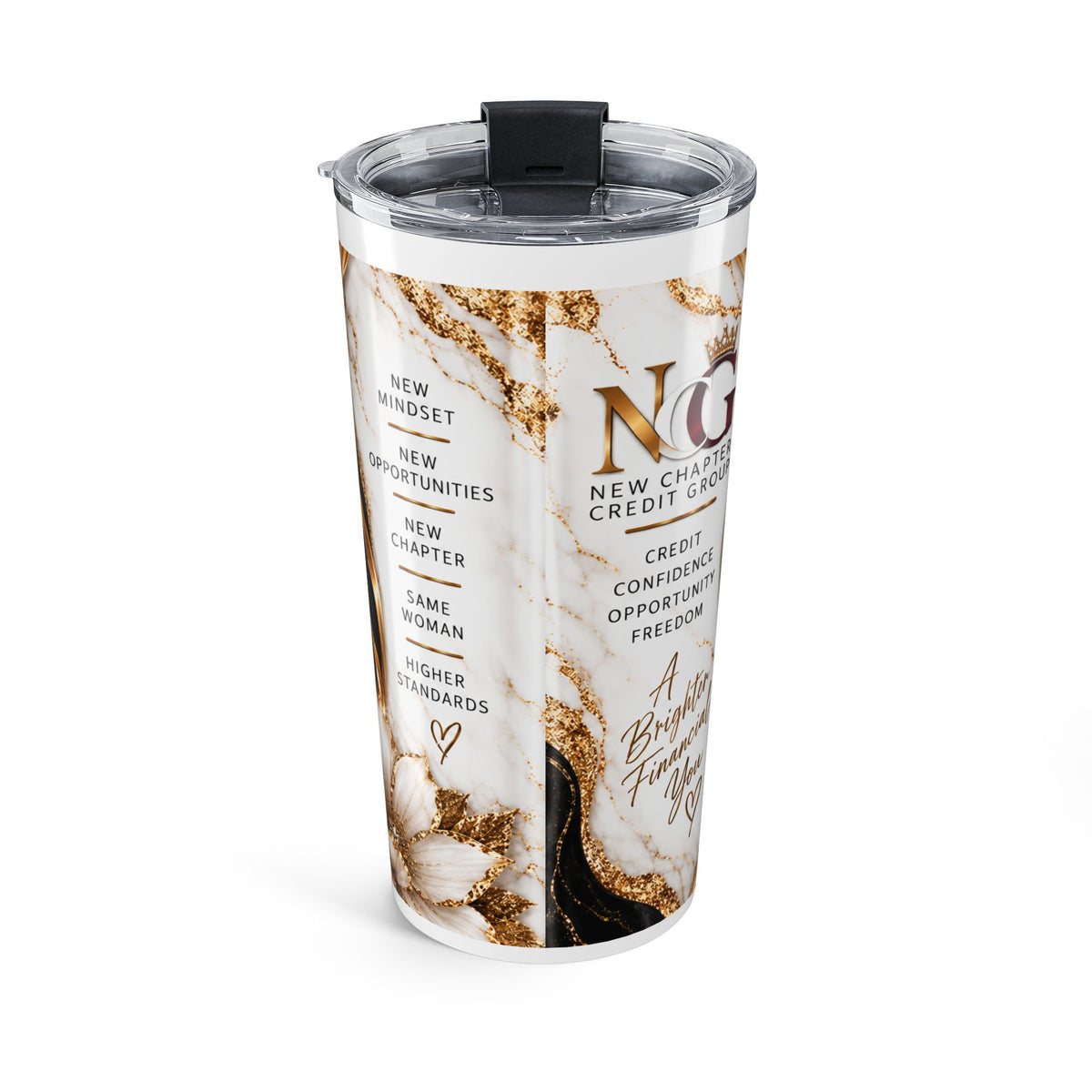 Motivational 20oz Tumbler – "Started Again and Won" Inspirational Travel Mug