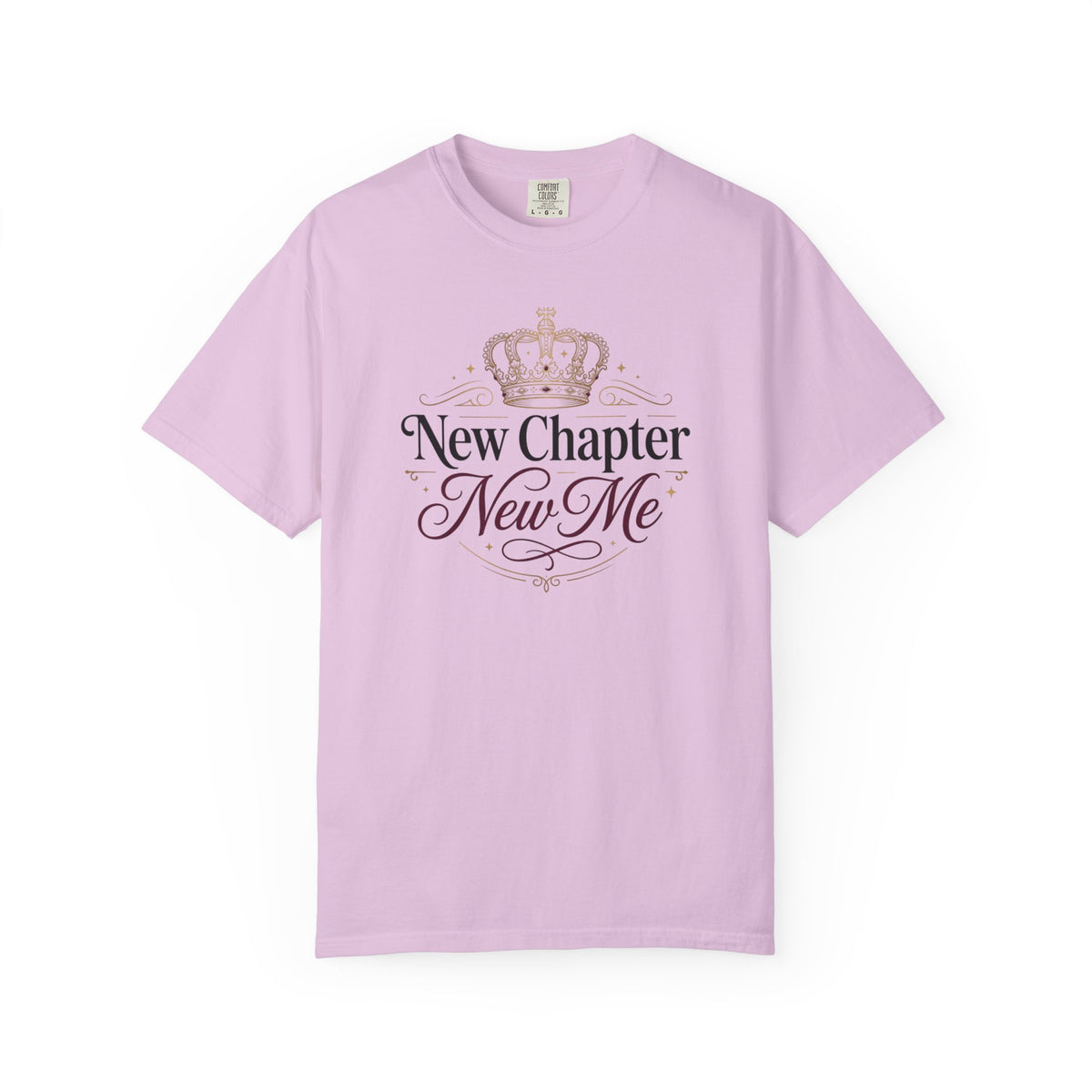 T-Shirt — "New Chapter, New Me" Crown Graphic Motivational Tee