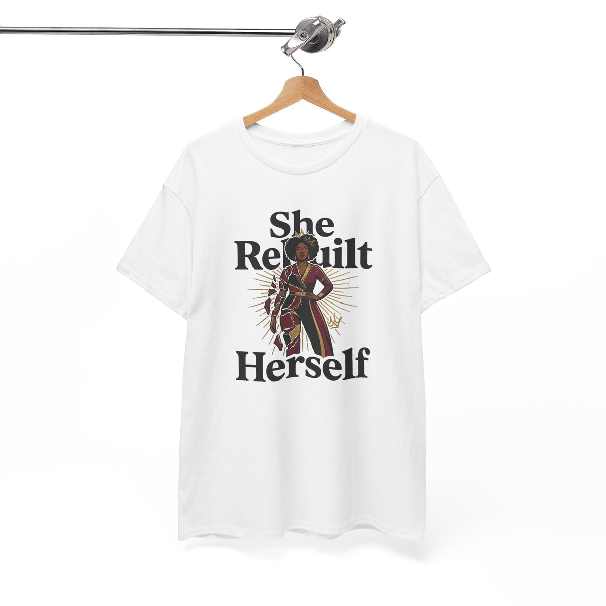 She Rebuilt Herself T-Shirt — Empowerment Tee for Women