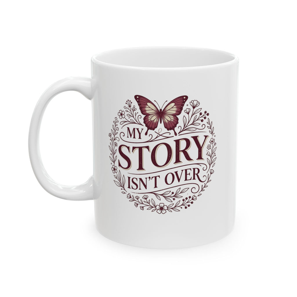 Inspirational Ceramic Mug "Family Is Everything" – Floral Script Coffee Cup (11oz/15oz)