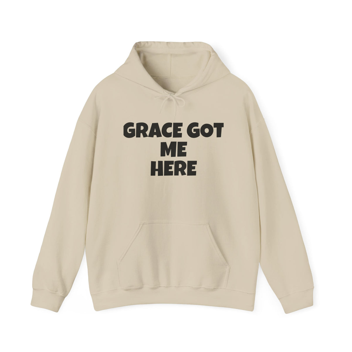 Grace Got Me Here Hoodie — Inspirational Christian Hooded Sweatshirt