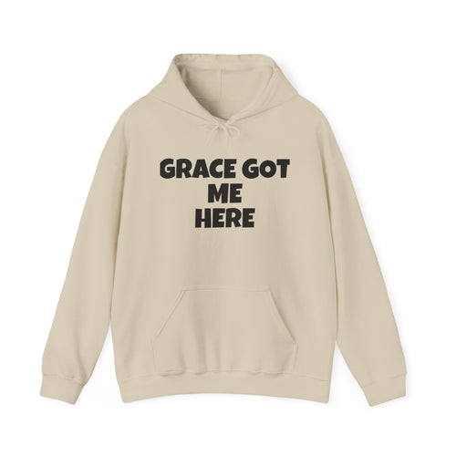 Grace Got Me Here Hoodie — Inspirational Christian Hooded Sweatshirt