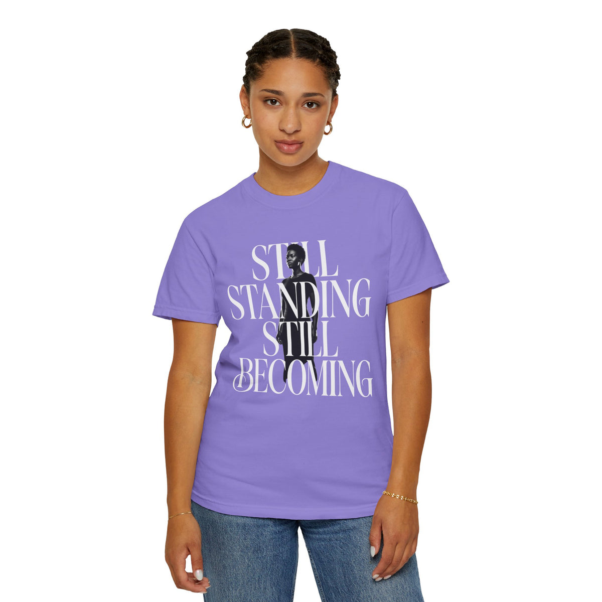 T-Shirt — Minimalist Silhouette Graphic Tee with 'ANDTIF' Typography